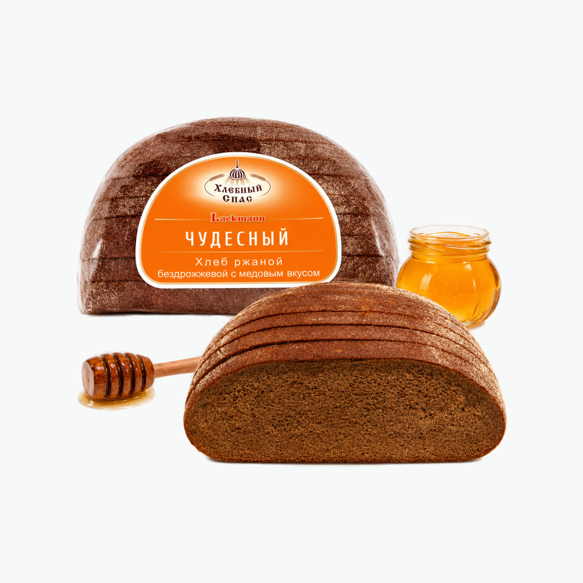 Honigschwarzbrot "Tchudesnyj", ohne Hefe