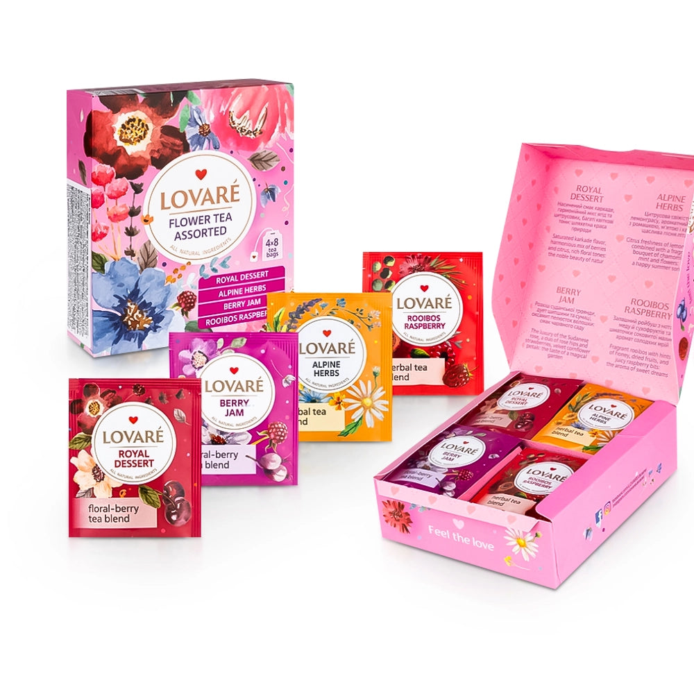 Lovare assorted floral tea set 64 g