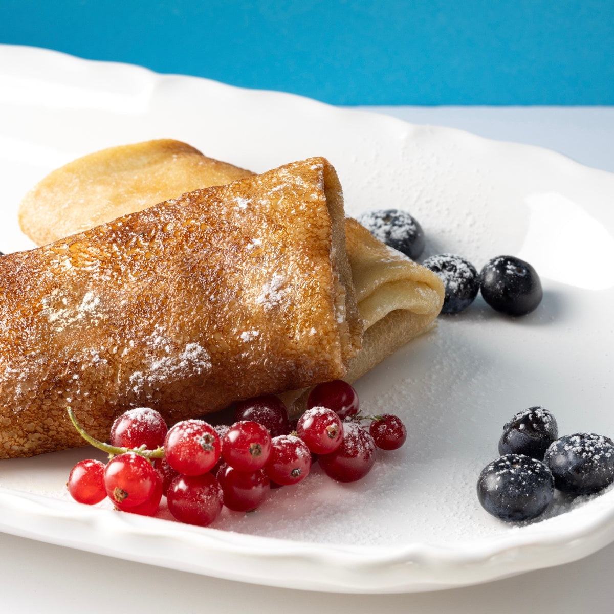 Handgemachte Blinis mit Quark und Himbeeren 500 g