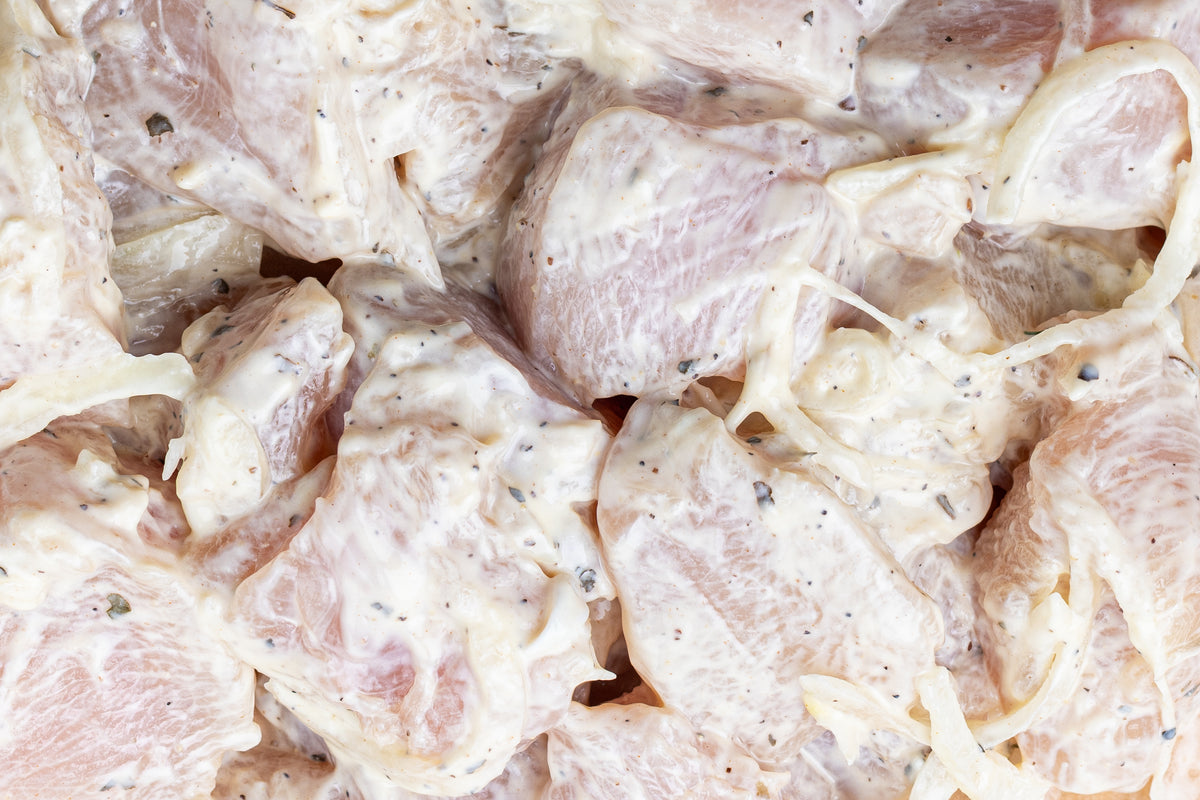 Hähnchen-Schaschlik in Senf-Joghurt-Marinade 600 g