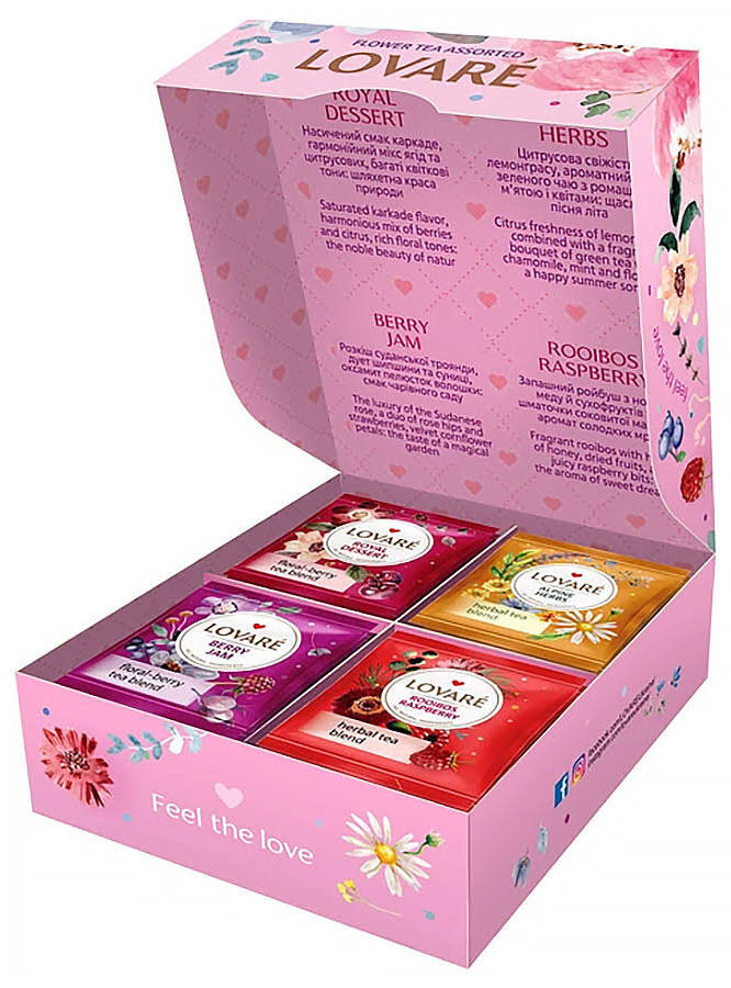 Lovare assorted floral tea set 64 g