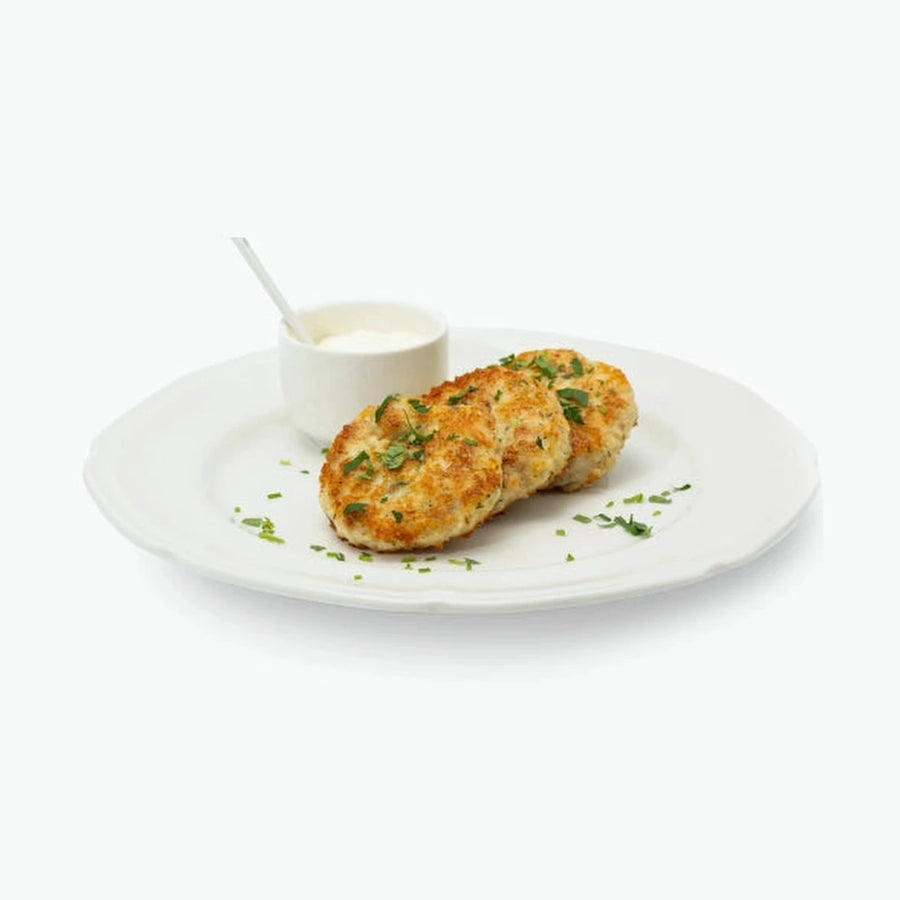 Handmade chicken and cheese patties