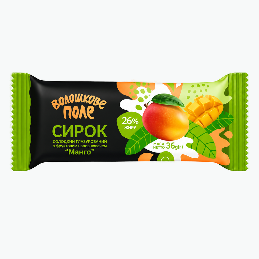 Voloshkove Pole Quarkriegel in Glasur mit Mangogeschmack 36 g