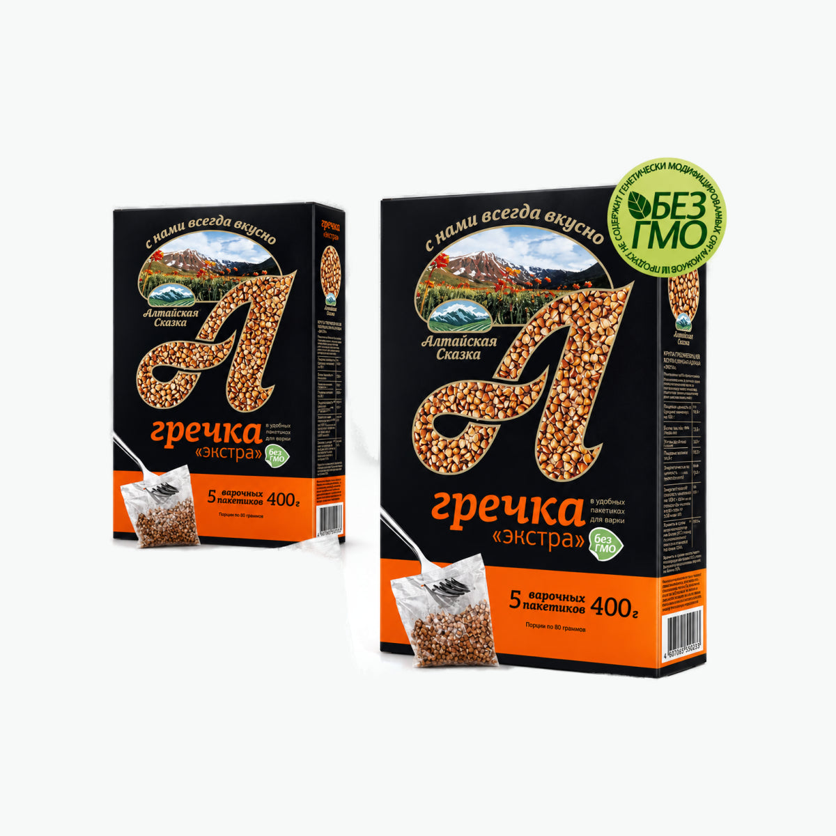 Гречка Altajskaja Skazka в пакетиках для варки 400 г