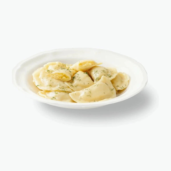 Vareniki with potatoes and onions, handmade