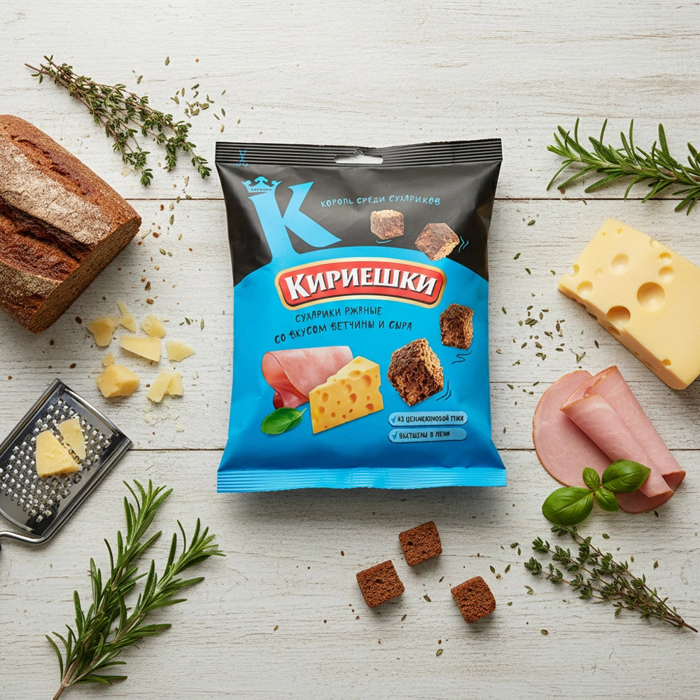 Kirieschki Brotcroutons mit Schinken-Käse-Geschmack 40 g