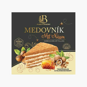 Premium Honigtorte  mit Nüssen