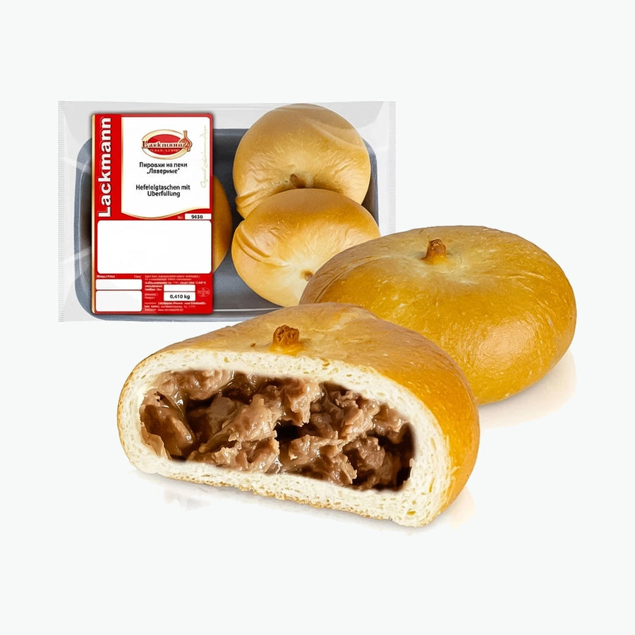 Lackmann Teigtaschen  mit Leberfüllung, gebacken
