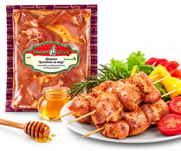 Lackmann Schaschlik aus Hähnchenfleisch, im Honig mariniert